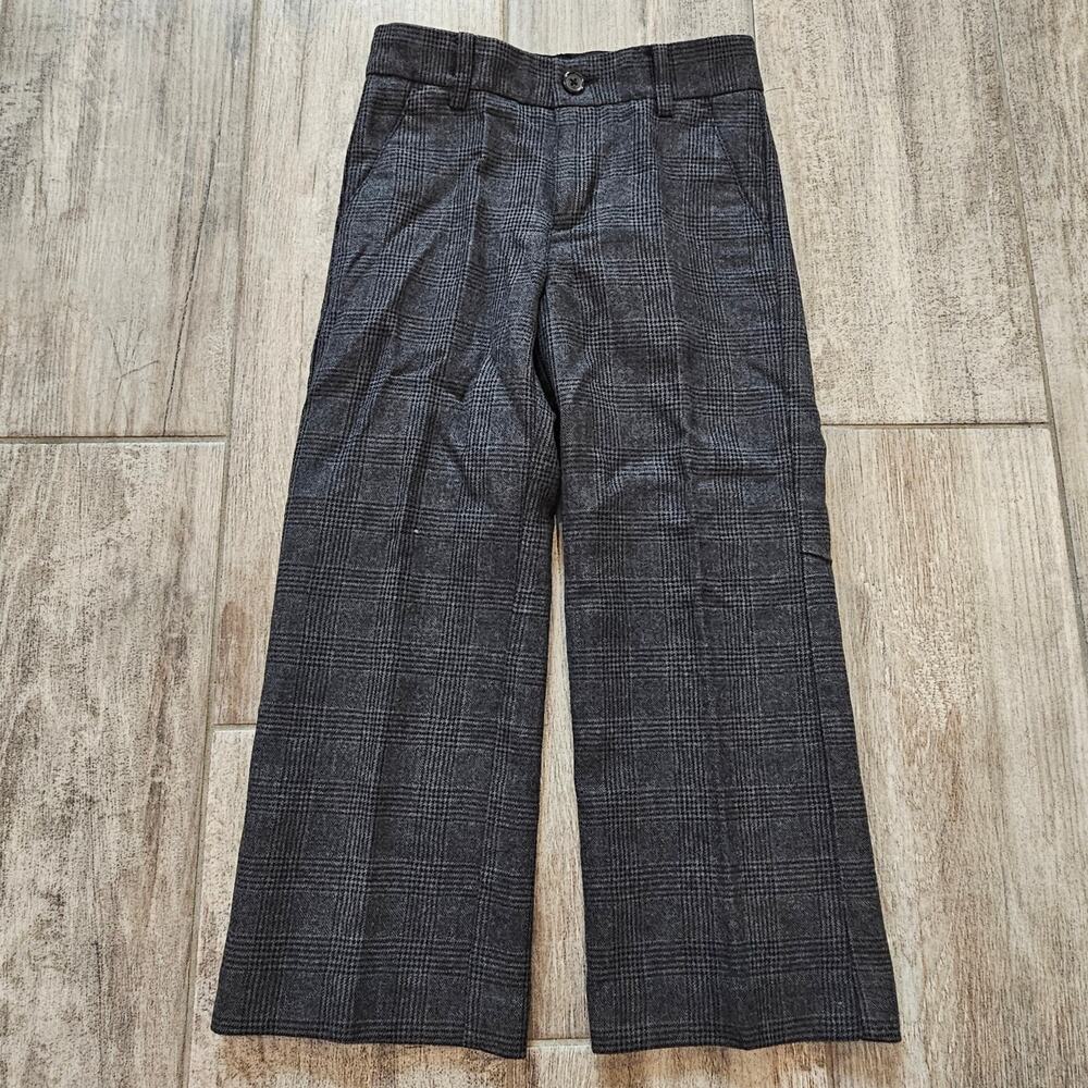Janie and Jack Dress Pants Boys Size 5 Plaid Tailored Formal Occasion Slacks